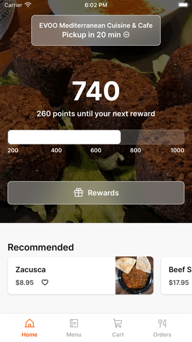 EVOO Cuisine app screenshot
