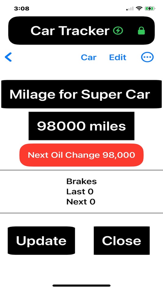 #4. MyCarProject-Tracker (iOS) Podle: James Stacy