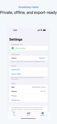 StreakKeep Habits screenshot