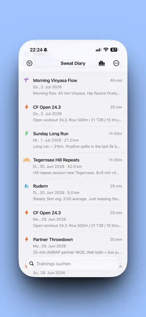 SweatDiary screenshot 1