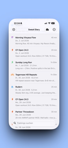 SweatDiary Screenshot 1 of 3