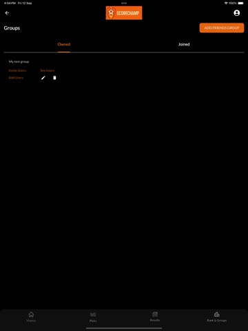 ScoresChamp iPad screenshot