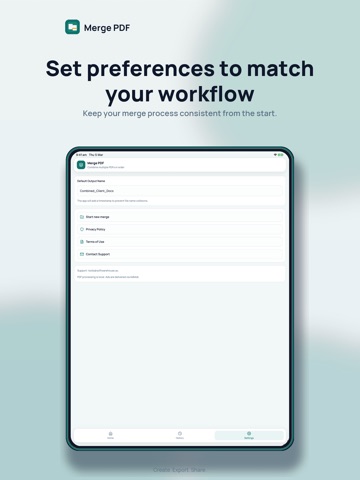Merge PDF - AI Combine PDFs iPad screenshot