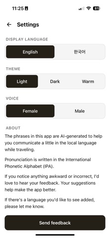Travel With Me: Phrasebook iPhone screenshot