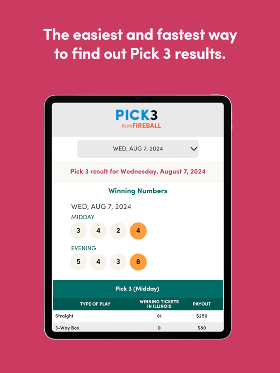 Illinois Lottery Results App iPad screenshot 5 - Entertainment app