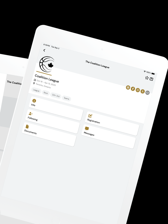 The Coalition League iPad screenshot 2 - Sports app