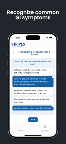 Stripes • Symptom Tracker Screenshot 2 of 5