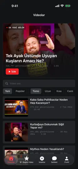 Bi' Başka Video iPhone Ekran Görüntüsü 1