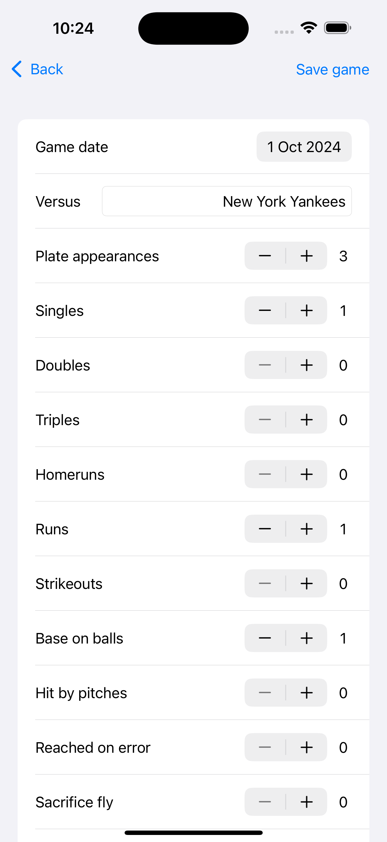 Baseballplayer Stats