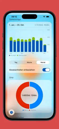 Screenshot von Automatische StempelUhr auf dem iPhone 3