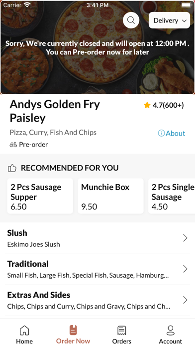 Andys Golden Fry Paisley Screenshot