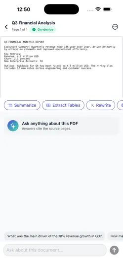 Captura de pantalla de PDF Genius: AI PDF Editor en iPhone 3