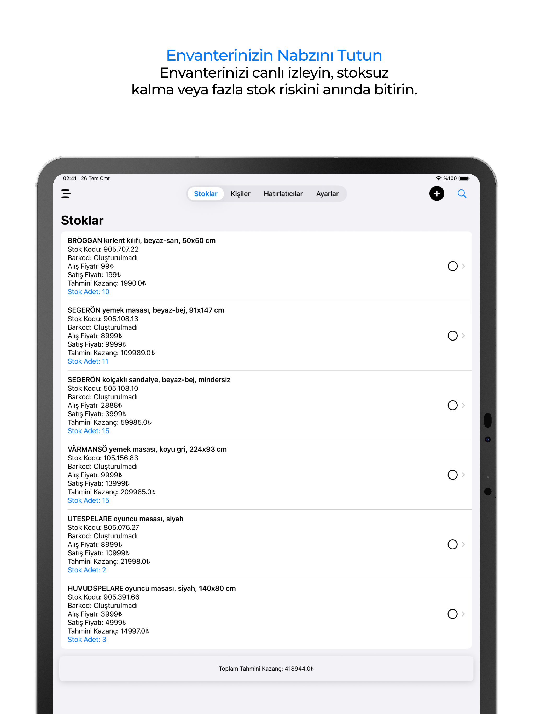 Cuspart: Stok Takibi screenshot 6