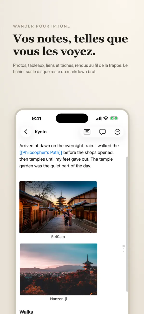 Screenshot #1 pour Wander: Markdown Editor