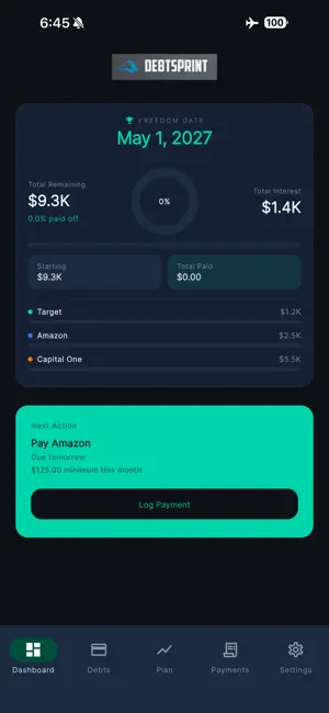 DebtSprint screenshot 2