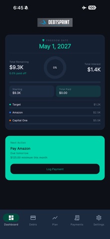 DebtSprint screenshot