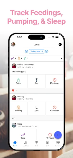 TinyTracks: Pumping Tracker screenshot 1