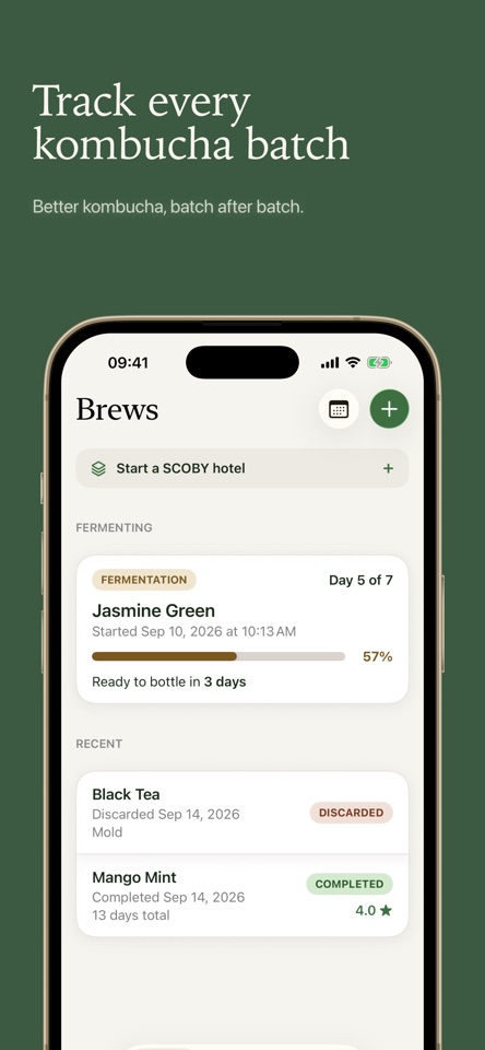 Fermenta: Kombucha Tracker screenshot 1