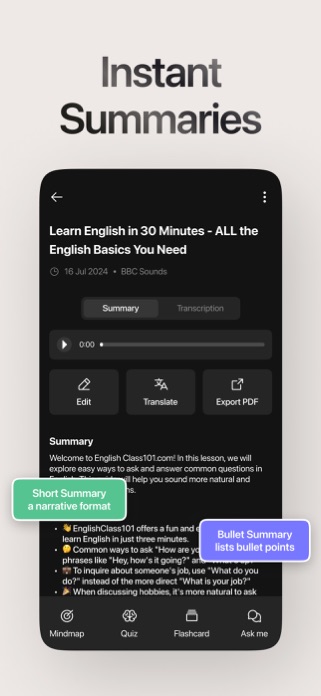 Summarify: AI Video Summarizer Screenshot 2 of 6