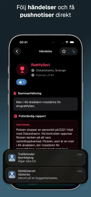 Poliskollen: Händelser idag iPhone screenshot 2