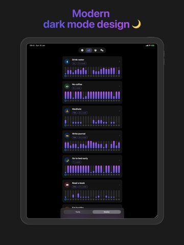 Habit Tracker - HabitBe iPad screenshot