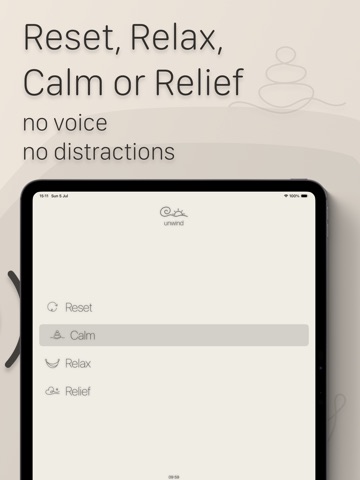 Unwind: 10-Min Stress Reset iPad screenshot