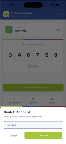 Authenticator TL iPhone screenshot