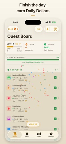 Dailies: Daily Todo Tracker Screenshot 2 of 7