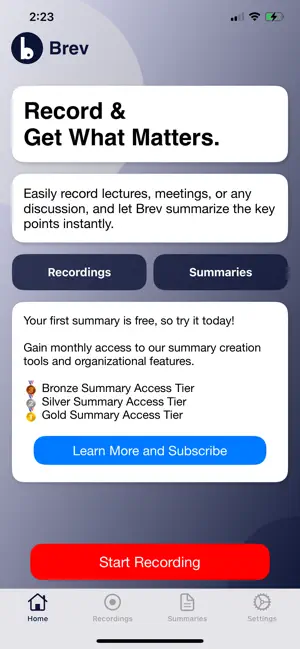 Brev-Record, Get What Matters. screenshot 1