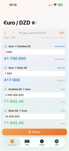 Euro DZD screenshot