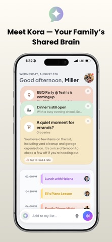 Kora - Family AI Assistant iPhone screenshot