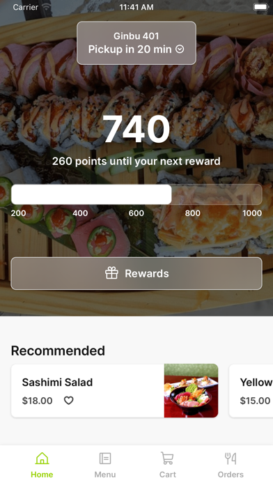Ginbu 401 iPhone screenshot 1 - Food & Drink app