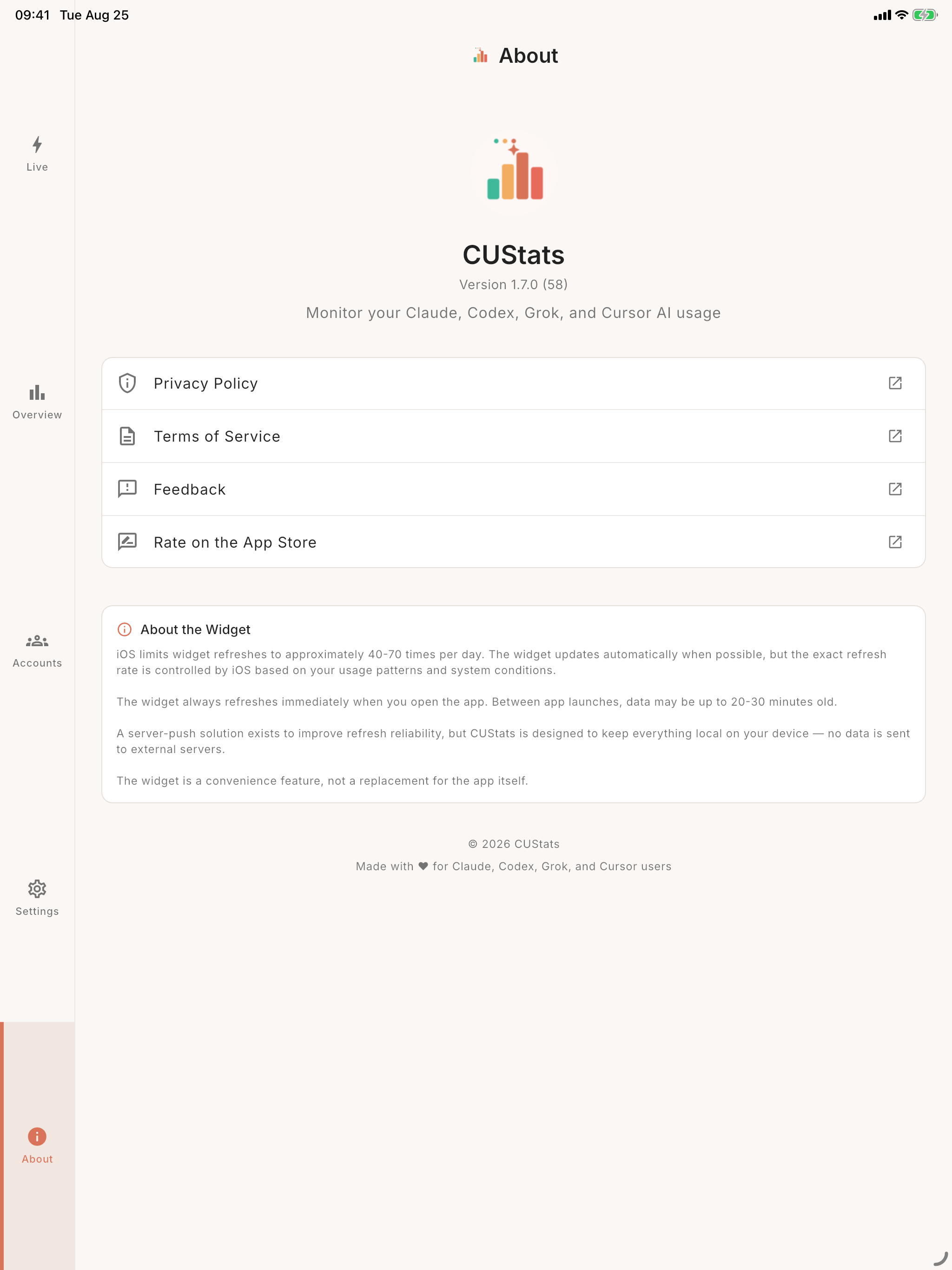 CUStats Go - AI Usage Tracker screenshot 17