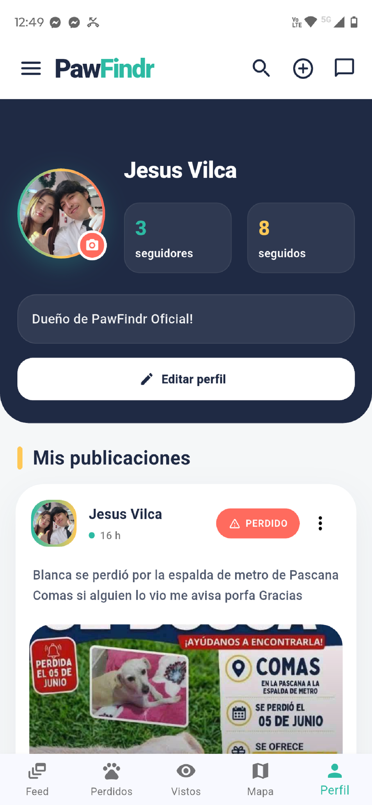 PawFindr - Mascotas perdidas screenshot 7