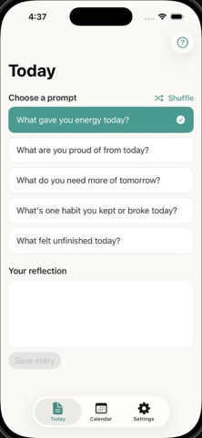 Pocket Reflection Journal screenshot