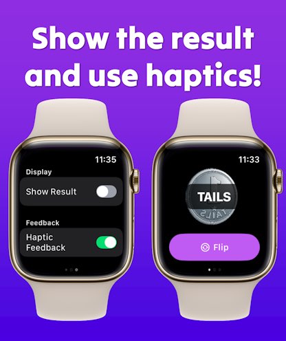 Watch Flip: Coin Toss & Dice screenshot 5