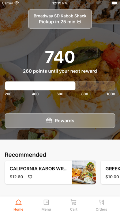 SD Kabob Shack iPhone screenshot 1 - Food & Drink app