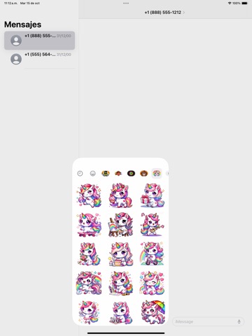 Happy Rainbow Unicorn Stickersのおすすめ画像5