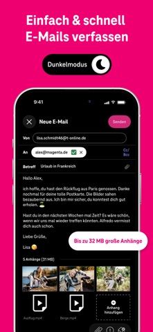 Telekom Mail – E-Mail App iPhone screenshot 5