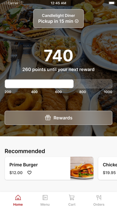 Candlelight Diner To Go iPhone screenshot 1 - Food & Drink app