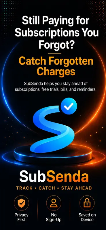 SubSenda: Subscription Tracker screenshot 1 of 9