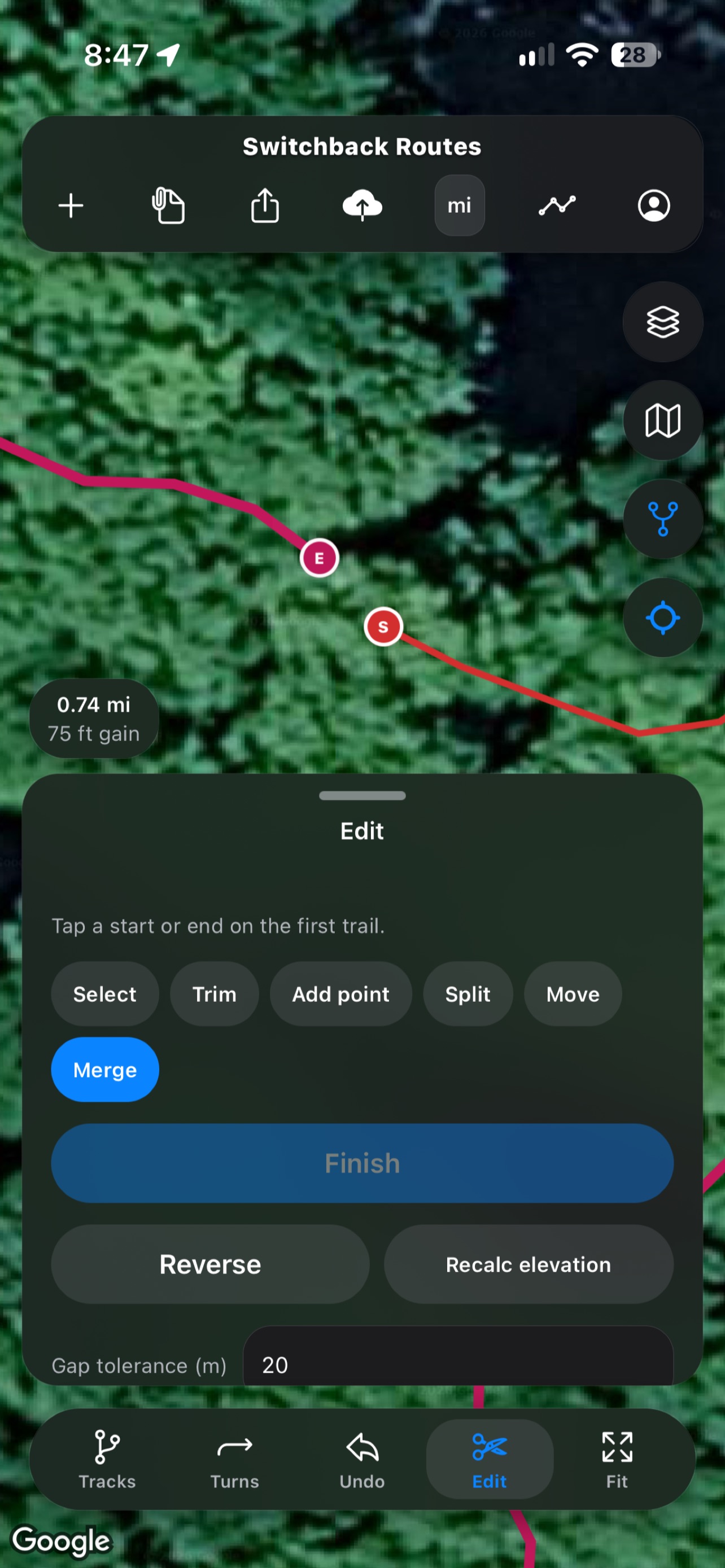 Screenshot 10 of Switchback Routes