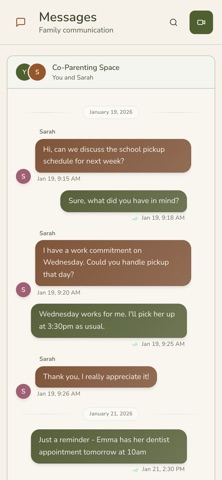 Calm Co-Parenting iPhone screenshot