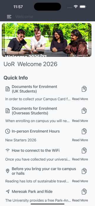 UoR Welcome Screenshot 1 of 6