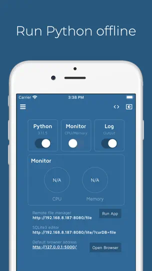 Captura de pantalla de Pythonica: Code And Debug en iPhone 1