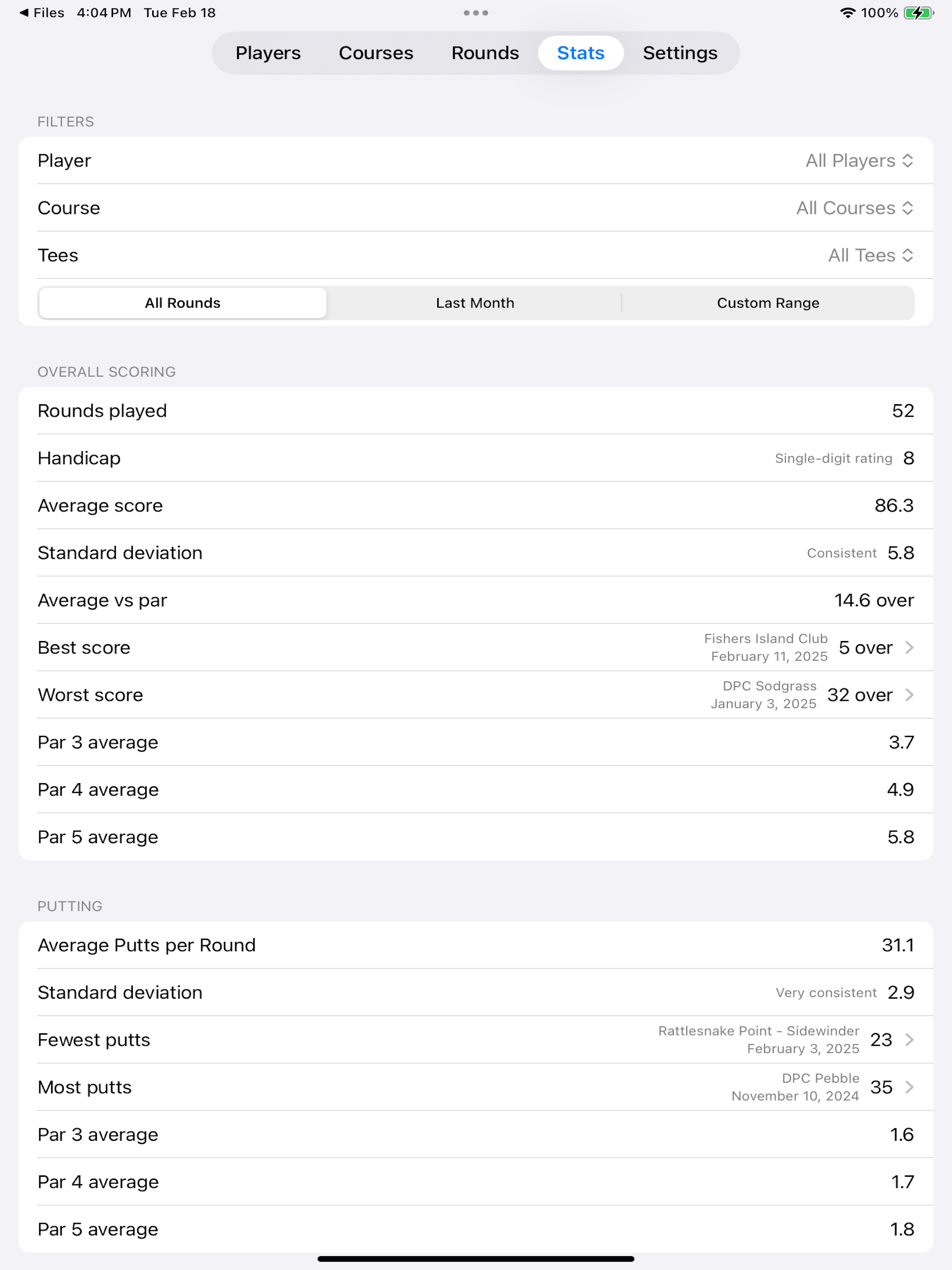 Golf Score Stats screenshot 10