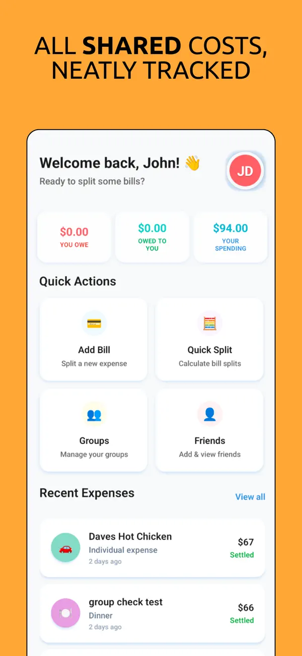 #2. SplitNest - Bill Split App (iOS) Podle: MUHAMMAD FAIZAN