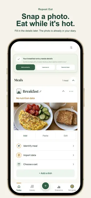 Repeat Eat: Calorie Counter screenshot 1