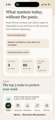 Advanced Study Planner iPhone screenshot