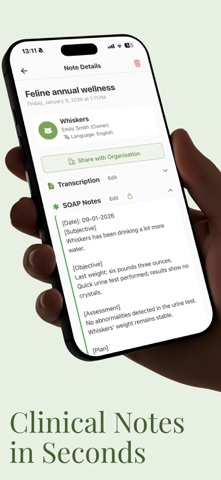 Wisepaws - AI Vet Scribe iPhone screenshot